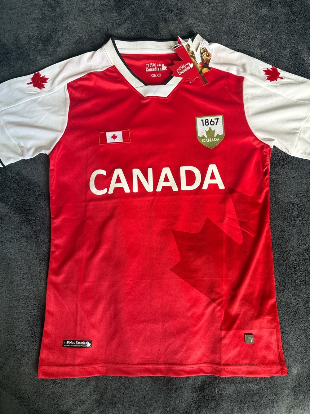 Canada Red & White Women’s Jersey - CANADA Crest